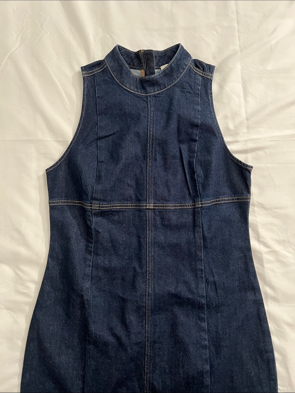 Calvin Klein Jeans Dark Denim Midi Dress L - Picture 4 of 14